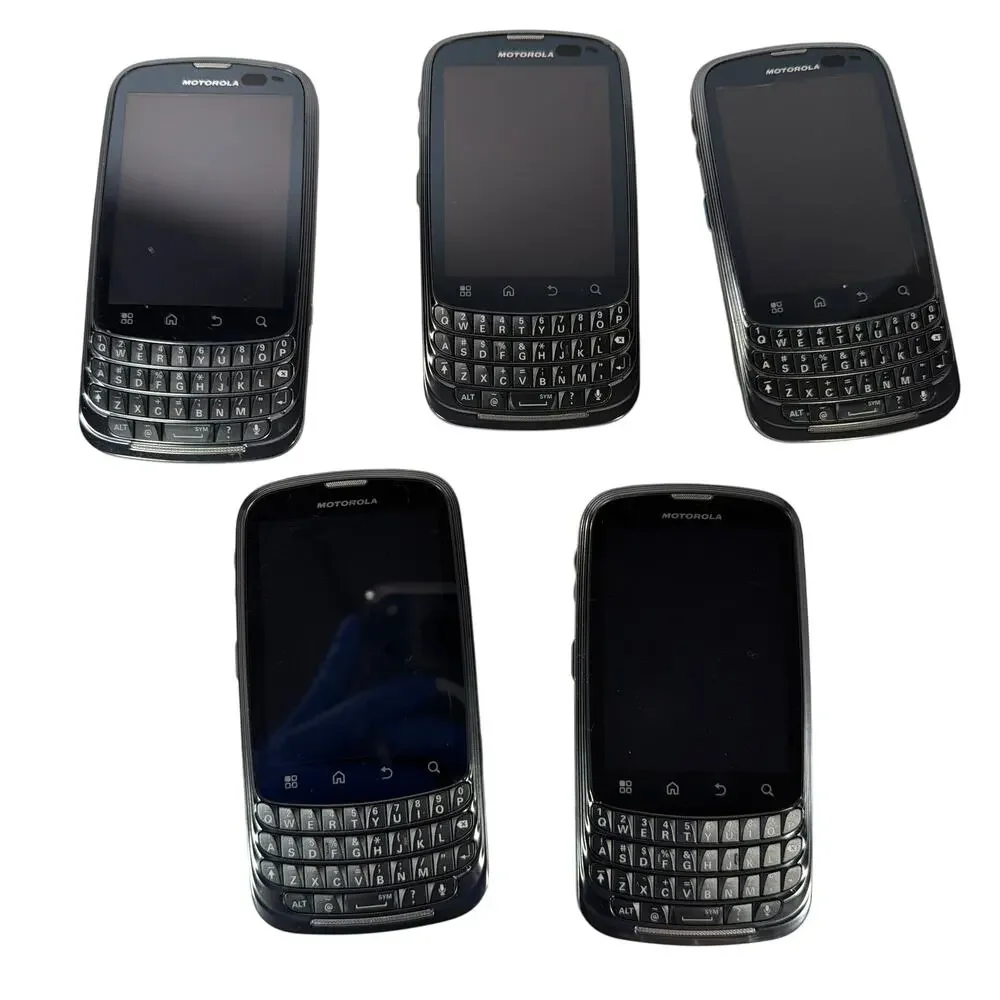 Lot of 5 Motorola Admiral XT603 Sprint QWERTY Smartphones Black Untested